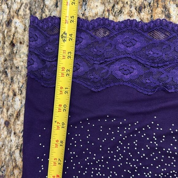 ViColo Northland Spaghetti Straps Lace Trim V-neck Cami Top In Purple Size M/L - Picture 7 of 7